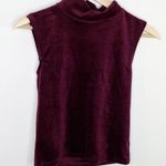 LF Carmar Purple Velour Turtleneck Sleeveless Top Women's Size X Photo 0
