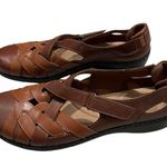 Clarks Cora Dream Loafer Flat, Tan Leather Combination, Sz 9 Photo 4