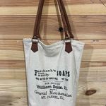 General Store Canvas and Leather Everyday Tote Brown Photo 1