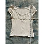 Lululemon  White Cap Sleeve Henley Tee Shirt XS Photo 2