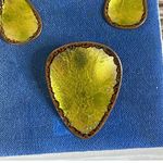 Vintage RARE Hogan Bolas Matching Copper Yellow Enamel Brooch And Earring Set Photo 0