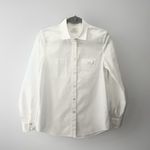 Kate Spade  White Poplin Button Down Shirt Bow Blouse Womens 4 S Preppy Career Photo 3