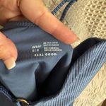 Aerie NWT Dusty Blue Ribbed Cross Back One Piece Cheeky Swimsuit Photo 2