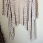 Alice + Olivia  beige draped light knit open front cardigan Photo 7