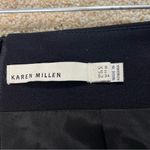 Karen Millen Imperfect Black Knee-Length Pencil Skirt zipper pockets back slit Photo 10