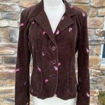 ITW By Claude Brown Corduroy Paisley Blazer Size 4 Photo 3