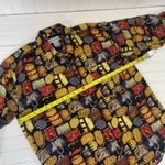 Whistles Women’s 100% Silk Bags Print Long Sleeve Button Down Shirt Size M Black Size M Photo 3