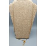 Banana Republic Gold Tone Tassel Necklace With Crystal Accents & Double Chains Photo 3