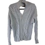 Naadam Women's Blue Cashmere Open Back Turtleneck Half Photo 0