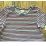 LuLaRoe NWT! #10 Carly Swing Hi Low Textured Striped T-Shirt Dress, Sz: Small Photo 5
