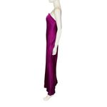 Liv Foster Clara Satin Long Dress Wine Berry Women’s Sz 2 Purple Photo 3