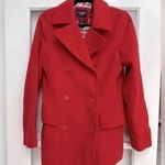 Abercrombie & Fitch Vintage Y2K Red Wool Peacoat Women’s Size XS Photo 0