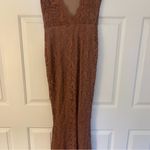 Baltic Born  Valentine Sparkle Maxi - Copper Low Open Back High Neck Bodycon Lace Photo 6