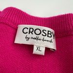 CROSBY by Mollie Burch  Teddie feather trim sweater puff sleeve hot pink sz XL Photo 4