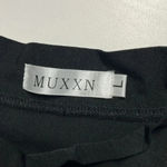 Black traditional dress Muxxn large black dress front pockets side zip front tie Photo 6