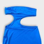 BAOBAB Collection Mambo Asymmetric Cut Out Mini Dress Azulado Blue Large New Photo 8
