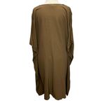 Eileen Fisher Shift Dress M Brown Tencel Viscose Drape Kimono Minimalist Lagom Photo 2