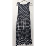 J.Jill Midi Dress Black White Mixed Print Plaid Print Size XLarge Petite Photo 10