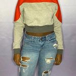 Urban Outfitters  UO colorblock cropped crewneck sweatshirt small S Photo 0