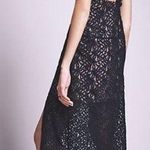 Free People  Navy Lace Column Maxi Dress Size 6 Photo 1