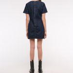 Abercrombie & Fitch  Denim Shift Mini Dress Dark Wash Size Large Photo 1
