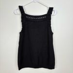 J.Crew  Black Crochet Sweater Knit Tank Top Women’s Small Photo 1
