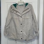 Coach  Cream and Green Rain Jacket Slicker Photo 0