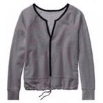 Athleta  Sentry Tie Pull Over Long Sleeve Top Gray S Photo 0