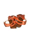a.n.a  Orange Strappy Double Ankle Strap Sandals Photo 1