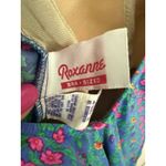 Vtg Perfection Fit by Roxanne Floral Swimsuit Size 18 40D Cup Blue Skirt Beach Photo 3