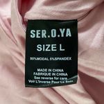 New SER.O.YA Ellis Twisted Cutout Front Long Sleeve Crop Top Pink Size Large Photo 12