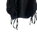 ZARA Black Ruched Sleeveless Side Tie Crop Top Size XS Photo 3