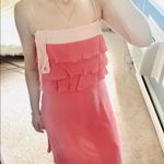 Theory  pink ruffle silk square neck dress Photo 0
