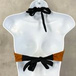 Venus  Womens Bikini Top 32C Colorblock Halter Underwire‎ Black Rust Trendy Chic Photo 2