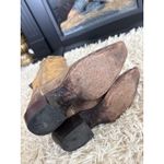 Vintage J B Dillon Western Cowboy Boots Tan Leather Embroidered Women Sz 8.5 Brown Photo 4