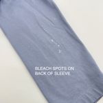 J.Jill  Pure Jill Gauze & Knit Hoodie V Neck Drawstring Pockets Periwinkle Large Photo 7