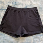 Zella Black Elastic Waist Cotten Blend Shorts Women's 1X Photo 0