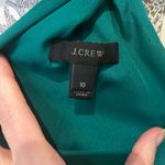 J.Crew  Green silk holiday party Dress tie neck 10 Photo 1