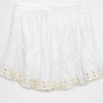 American Eagle High-Waisted Embroidered Eyelet Mini Skirt Photo 3