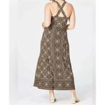 J.Jill  Kona St Cross Back Brown Floral Midi Dress Boho Preppy NEW Womens Large Photo 9