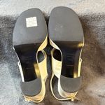 Prada Geometric Cream Logo Triangle Slingback Pumps In Argento 35.5 Sale As Is Photo 10