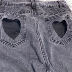 🔥NWT heart shape pocket jeans Black Size L Photo 9