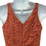 Dress the Population  Burnt Orange Gold Lace Tiered V-Neck Midi Dress size S Photo 12