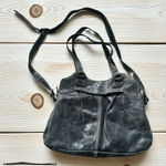 Patricia Nash Black Crackled Leather Satchel Crossbody bag Photo 0