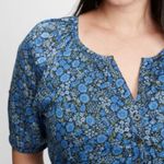 Gap Navy Blue Floral Maternity Jumpsuit Photo 2
