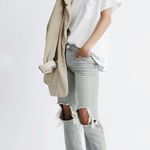 Free People Maggie Straight Leg Mid Rise Distressed Rigged Denim Jeans Size 29 Photo 12