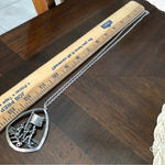 Vintage Large Pewter 1776 Patriotic Soldier US Flag Pendand With Neckchain Photo 3