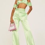 ALIÉTTE Green Silk Pants size 2 Photo 7