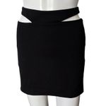Pull & Bear Black Cut Out Detail Mini Skirt Size Small Festival Clubwear Bodycon Photo 1