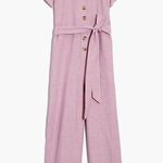Madewell Linen-Cotton Pleat-Sleeve Jumpsuit XS Photo 1